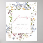 Poster SIGNE fleur sauvage Faveur Mariage Baby shower Flo (Devant)
