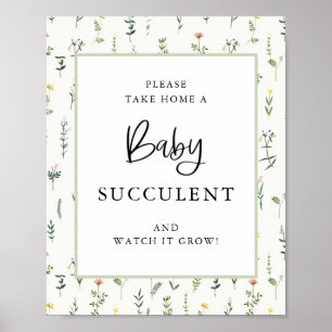 Poster SIGNE fleur sauvage Jardin Succulent Faveurs
