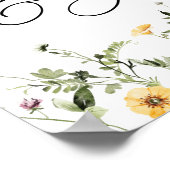 Poster Signe Fleur sauvage jaune délicat Cartes et cadeau (Coin)