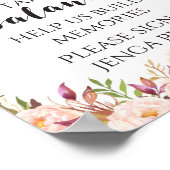 Poster Signe floral Boho Mariage demande de l'équilibre (Coin)