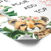 Poster Signe Floral de verdure Safari Baby shower Maman-o (Coin)