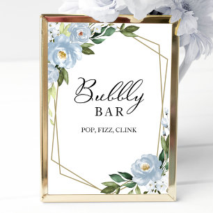 Poster Signe Floral Géométrique Bulles Bar Pop Fizz Clink