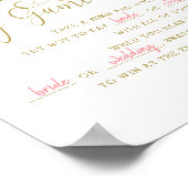 Poster Signe Floral rose or Calligraphie Bague (Coin)