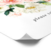 Poster Signe Foliage Vert Flore Simple Faveurs (Coin)