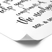 Poster Signe Gents Mariage Panier de salle de bain 8x10 (Coin)