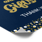 Poster Signe graduel Gold Foil Script Confetti Cartes et  (Coin)