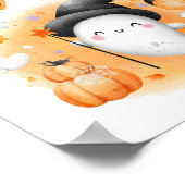 Poster SIGNE Halloween Baby shower Little Boo Favoriser (Coin)