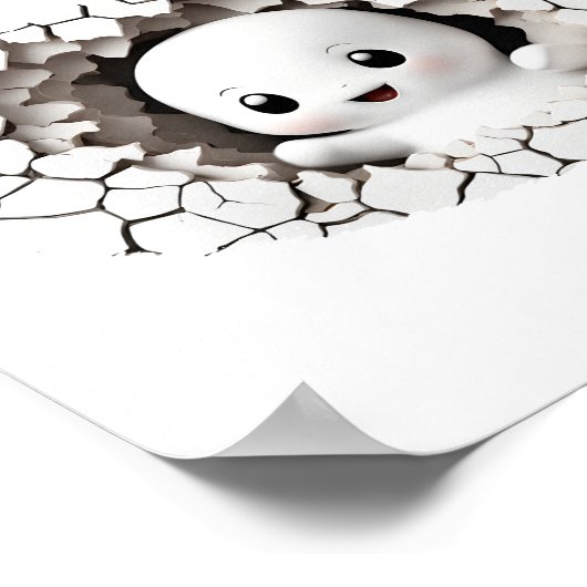 Poster Signe Halloween Garçon Baby shower Pékin Ghost Fav (Coin)