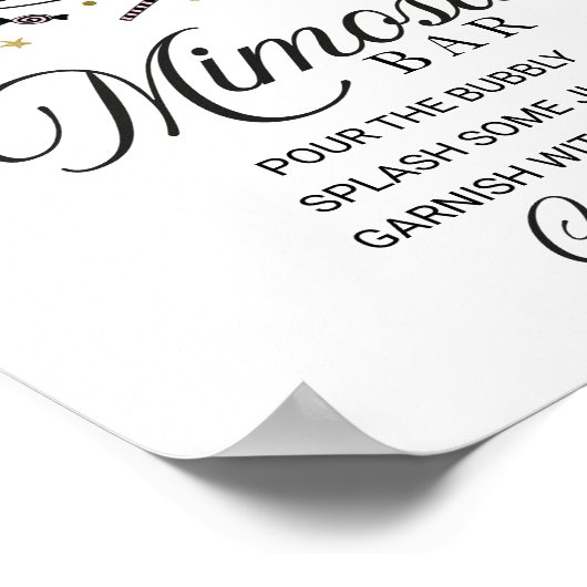 Poster SIGNE Halloween Girl Baby shower Mimosa Bar (Coin)