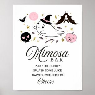 Poster SIGNE Halloween Girl Baby shower Mimosa Bar