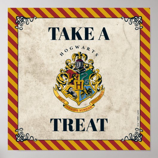 Poster Signe Harry Potter Hogwarts Anniversaire Prenez un (Devant)