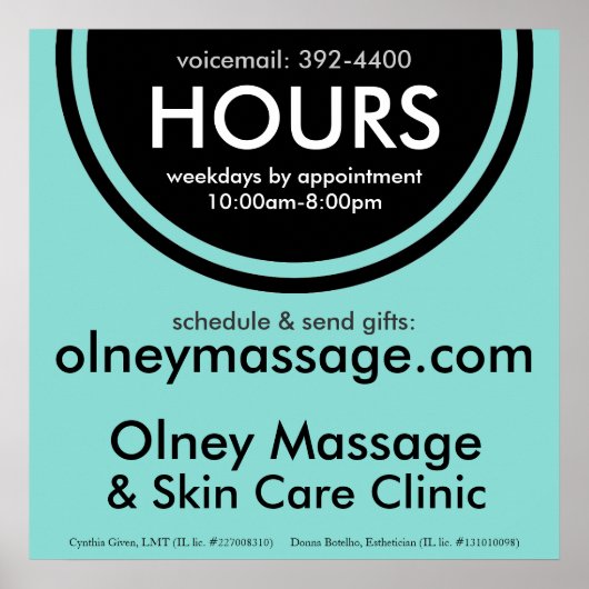 POSTER SIGNE HEURES D'AFFAIRES PETITES (Devant)