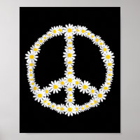 SIGNE Hippie Fleurs anti-guerre Logo Daisies Paix 