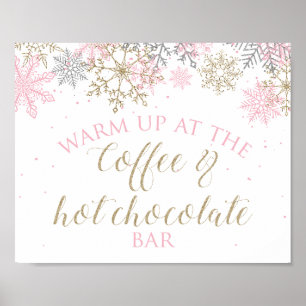 Poster SIGNE Hiver Onederland Café et chocolat chaud
