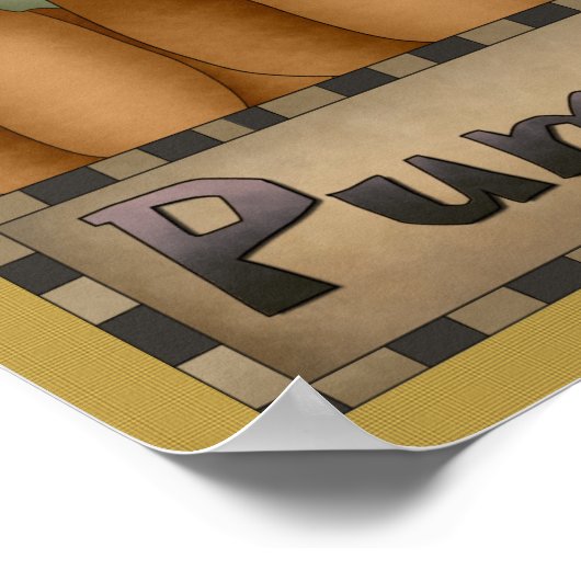 Poster Signe/impression citrouille (Coin)