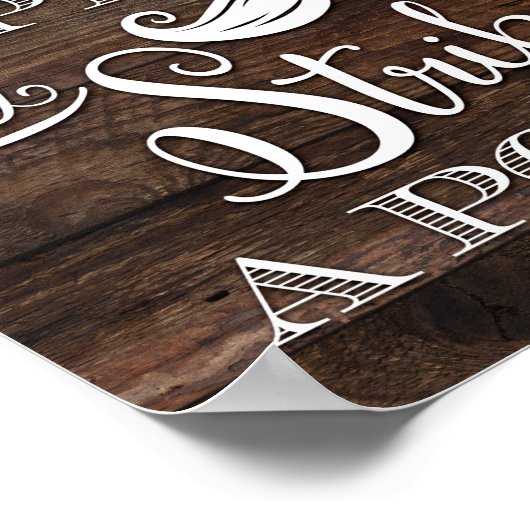 Poster Signe Imprimé Rustique Chic PRENDS UN ACCESSOIRE P (Coin)