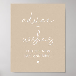 Poster SIGNE INDIE Bohême Beige Conseils & Voeux