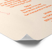 Poster SIGNE Itinéraire du week-end de Bachelorette rose  (Coin)