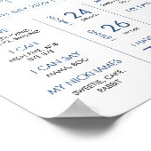 POSTER SIGNE JALON SOUS LA MER 1ER ANNIVERSAIRE DE FÊTE (Coin)