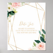 Poster Signe Jar Géométrique Vert & Or (Devant)