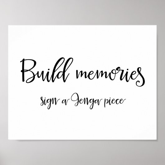 Poster Signe Jenga Piece | Calligraphie (Devant)