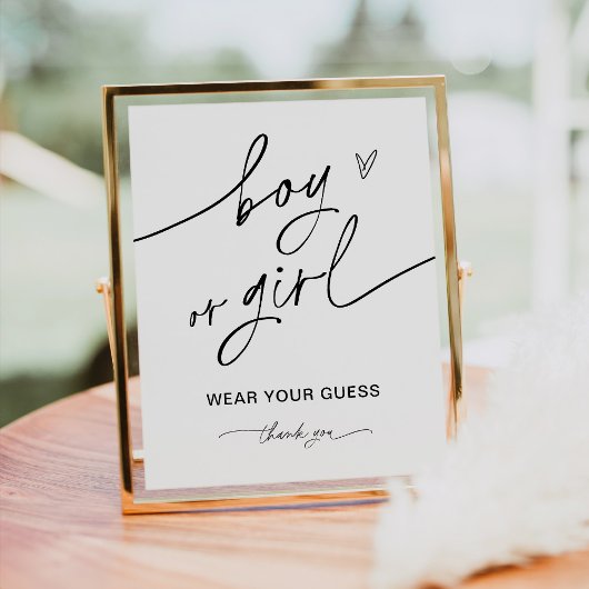 Poster SIGNE Jeu Genre Garçon Ou Fille EVERLEIGH