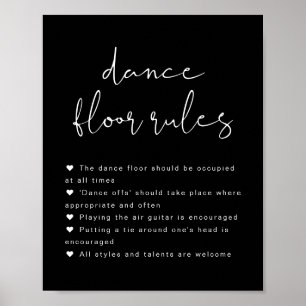 Poster SIGNE JOVI Edgy Black Mariage Dance Floor Rules