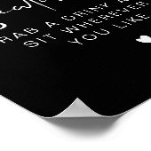 Poster SIGNE JOVI Edgy Black Modern Mariage Open Seing (Coin)