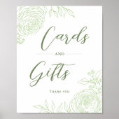 Poster Signe Ligne Ranunculus Art Cadeaux & Cartes (Devant)