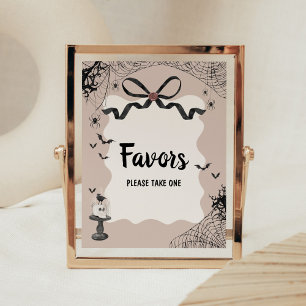 Poster Signe Little Boo Baby shower gothique Faveurs