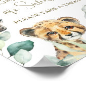 Poster Signe Little Wild One Safari Baby shower Faveurs (Coin)