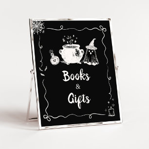 Poster Signe Livres et Cadeaux Bébé en Route Halloween
