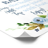 Poster Signe maman-osa floral bleu (Coin)