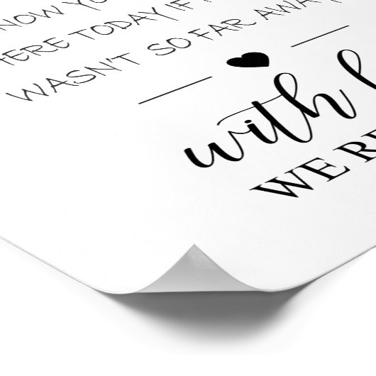 POSTER SIGNE MARIAGE (Coin)