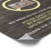 Poster SIGNE Mariage 98 x 10 rustique Pays Bois débranché (Coin)