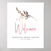 Poster SIGNE mariage Aquarelle Berries & Botaniques (Devant)