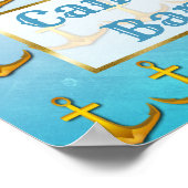 Poster SIGNE mariage Barre de bonbons Océanique Aqua Bleu (Coin)