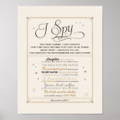 Poster Signe Mariage Black & Gold I Spy (Devant)