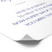 Poster SIGNE Mariage bleu Marine Mens Salle de Bains (Coin)