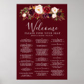 Poster SIGNE Mariage Boho Burgundy Marsala (Devant)