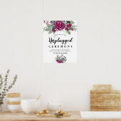 Poster SIGNE Mariage Boho Floral Vin de Bourgogne (Cuisine)