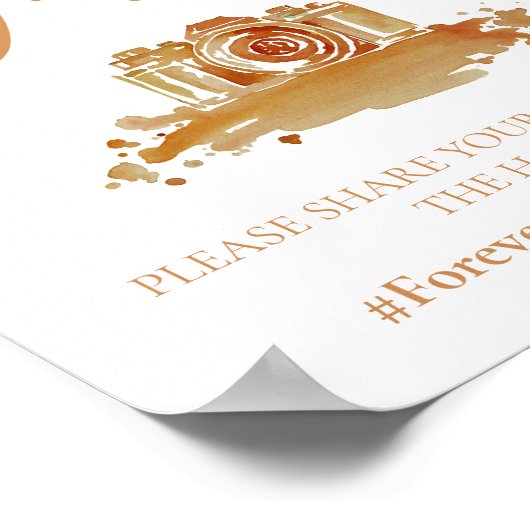 Poster Signe Mariage boho Oh Snap Burnt Orange (Coin)