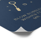 Poster SIGNE Mariage CAITLIN Marine Blue Bubble Envoyer (Coin)