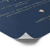 Poster SIGNE Mariage CAITLIN Marine & Gold Audio (Coin)