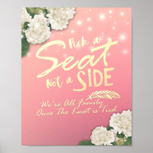 Poster SIGNE mariage Choisir Un Siège Pas Un Côté Chic Hy