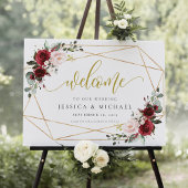 Poster SIGNE Mariage D'ACCUEIL Floral Bourgogne