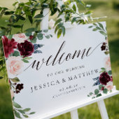 Poster SIGNE Mariage d'accueil floral roux et bordeaux