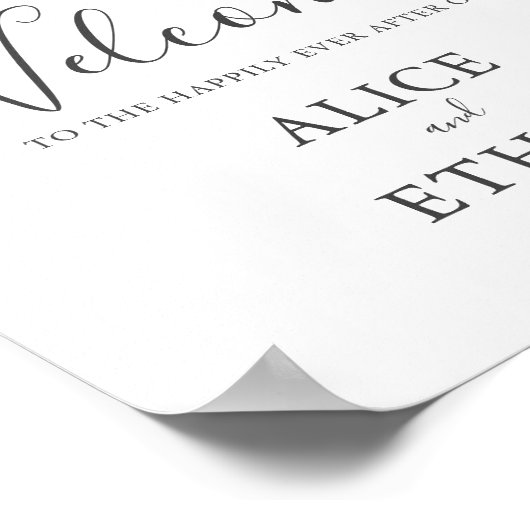 Poster SIGNE Mariage D'ACCUEIL Olive Vert (Coin)