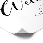 Poster signe mariage de bienvenue calligraphie noire (Coin)