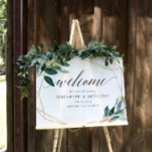 Poster SIGNE Mariage de bienvenue géométrique feuille